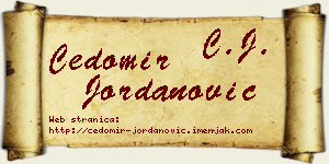 Čedomir Jordanović vizit kartica